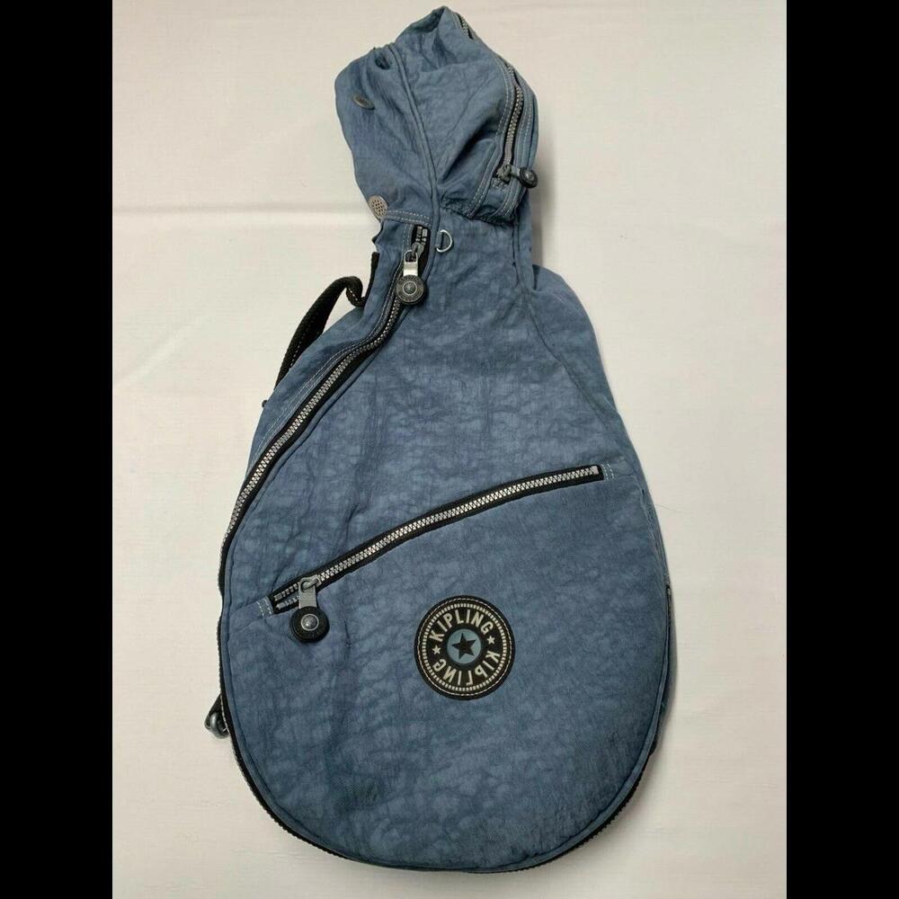 KIPLING Gray Padded Guitar Shaped Sling Backpack